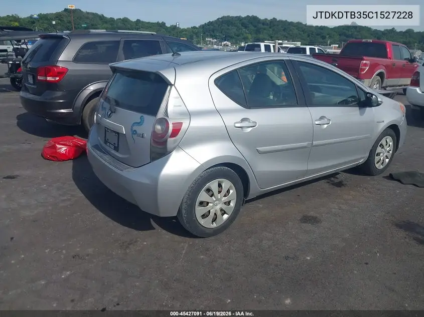 2012 Toyota Prius C Two VIN: JTDKDTB35C1527228 Lot: 45427091