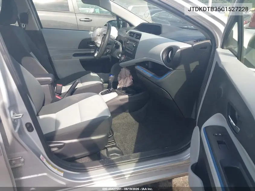 2012 Toyota Prius C Two VIN: JTDKDTB35C1527228 Lot: 45427091