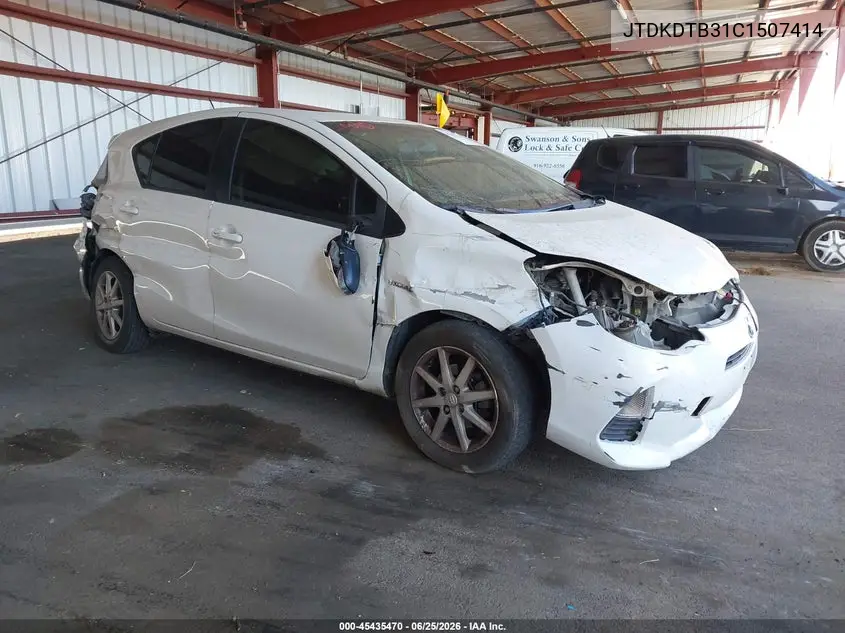 2012 Toyota Prius C Three VIN: JTDKDTB31C1507414 Lot: 45435470