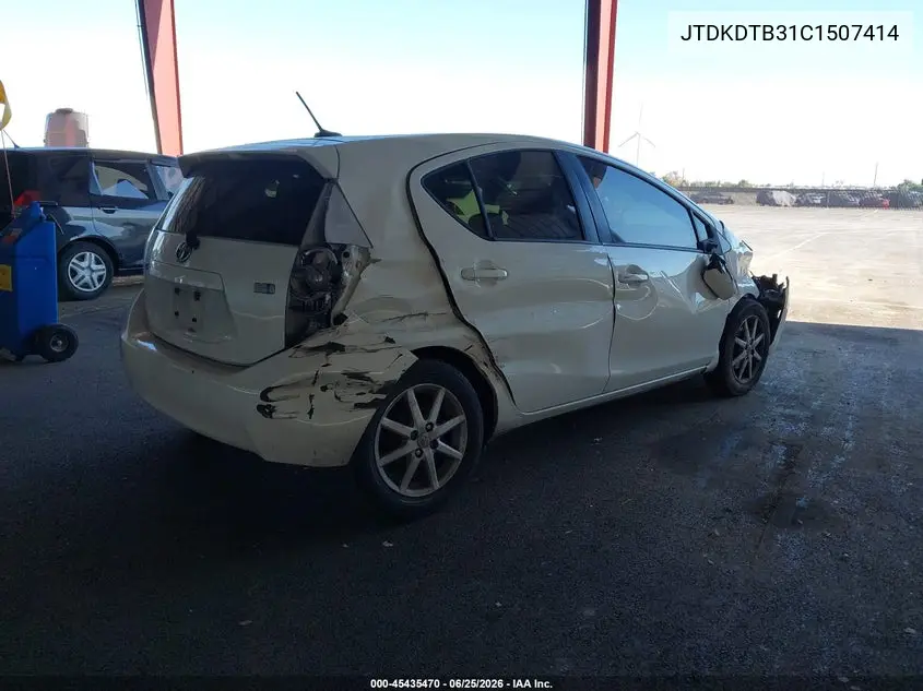 2012 Toyota Prius C Three VIN: JTDKDTB31C1507414 Lot: 45435470
