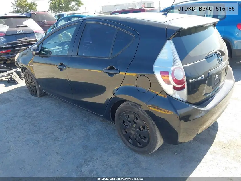 2012 Toyota Prius C One VIN: JTDKDTB34C1516186 Lot: 45443448