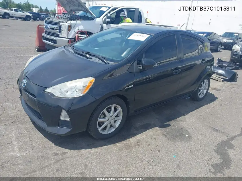 2012 Toyota Prius C Four VIN: JTDKDTB37C1015311 Lot: 45455132