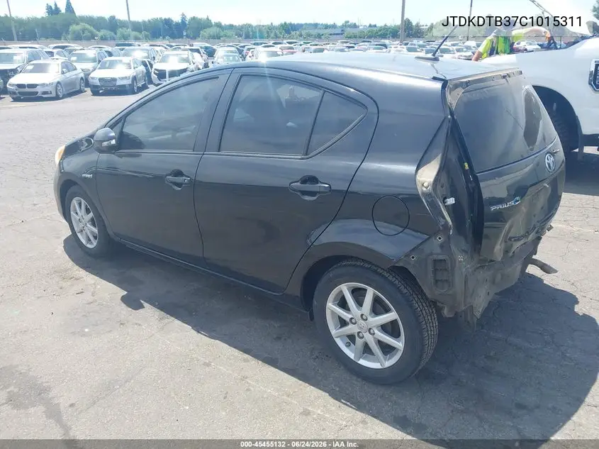 2012 Toyota Prius C Four VIN: JTDKDTB37C1015311 Lot: 45455132