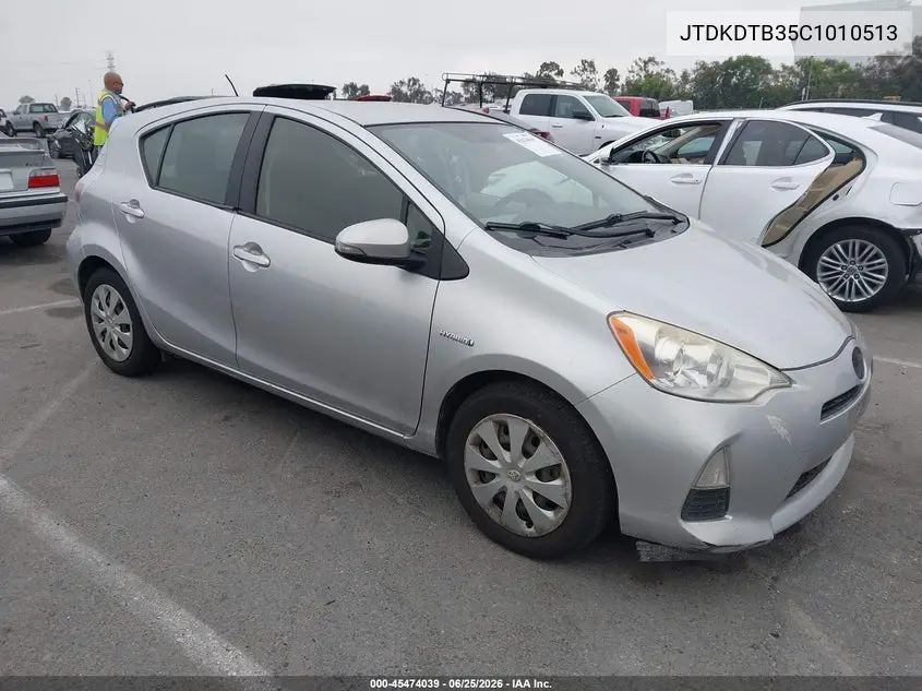2012 Toyota Prius C Two VIN: JTDKDTB35C1010513 Lot: 45474039