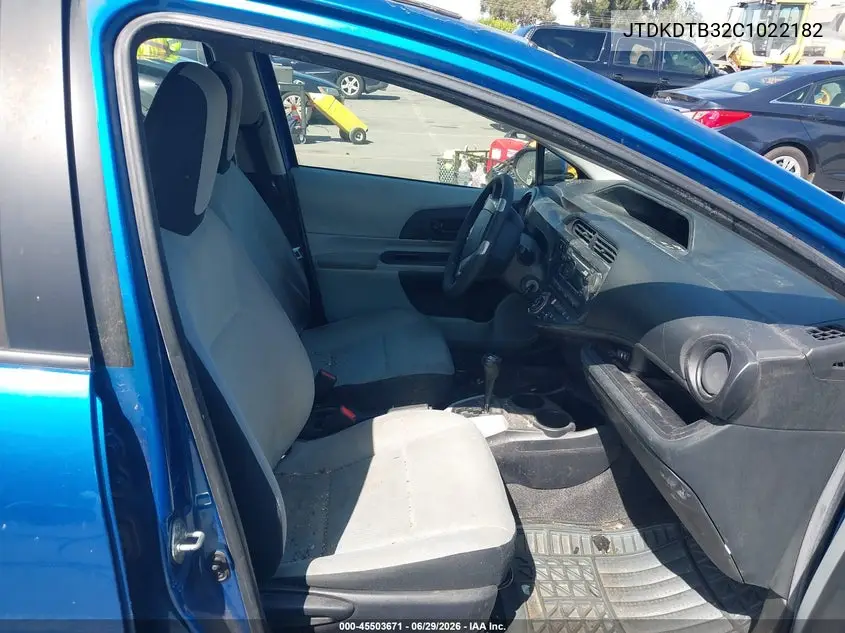 2012 Toyota Prius C One VIN: JTDKDTB32C1022182 Lot: 45503671