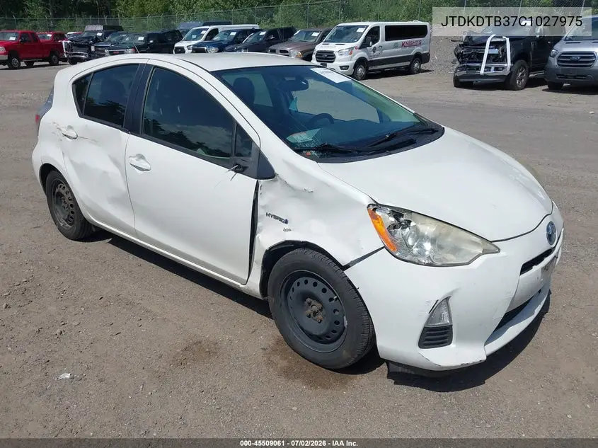 2012 Toyota Prius C Three VIN: JTDKDTB37C1027975 Lot: 45509061