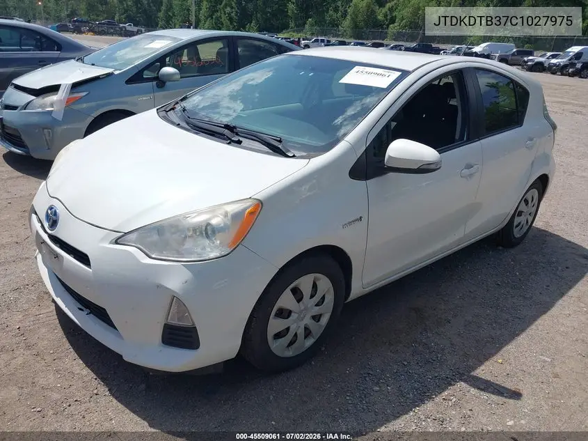 2012 Toyota Prius C Three VIN: JTDKDTB37C1027975 Lot: 45509061