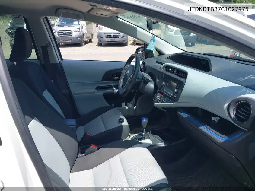 2012 Toyota Prius C Three VIN: JTDKDTB37C1027975 Lot: 45509061