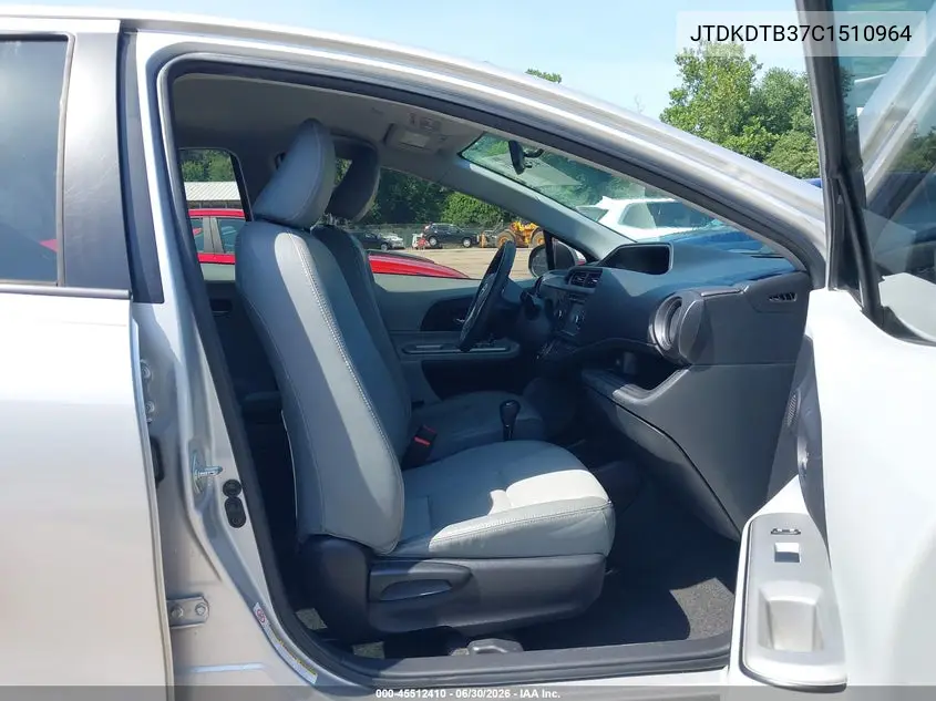 2012 Toyota Prius C Four VIN: JTDKDTB37C1510964 Lot: 45512410