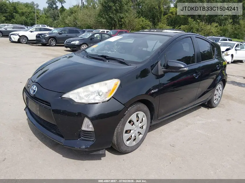 2012 Toyota Prius C Three VIN: JTDKDTB33C1504241 Lot: 45513857