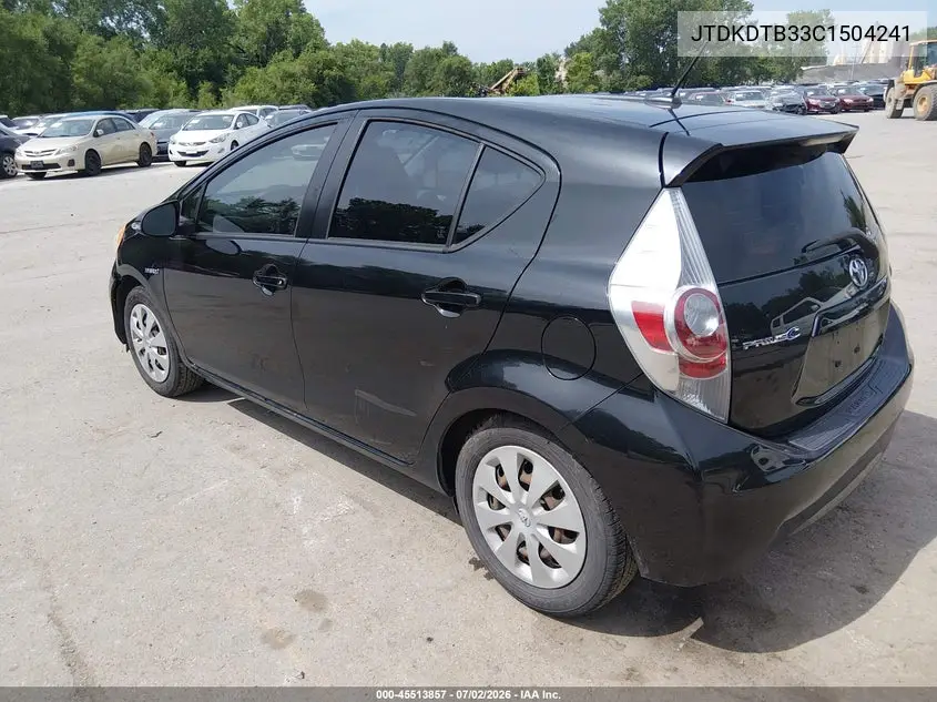 2012 Toyota Prius C Three VIN: JTDKDTB33C1504241 Lot: 45513857