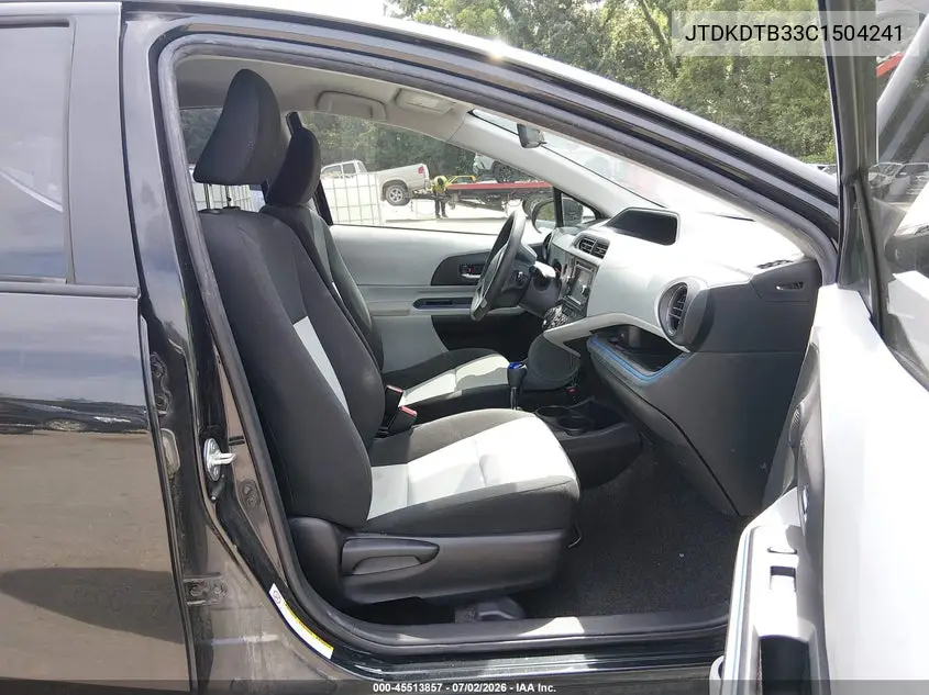 2012 Toyota Prius C Three VIN: JTDKDTB33C1504241 Lot: 45513857