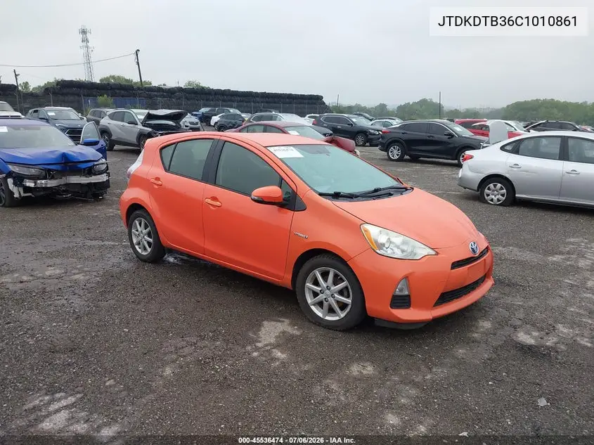 2012 Toyota Prius C Three VIN: JTDKDTB36C1010861 Lot: 45536474