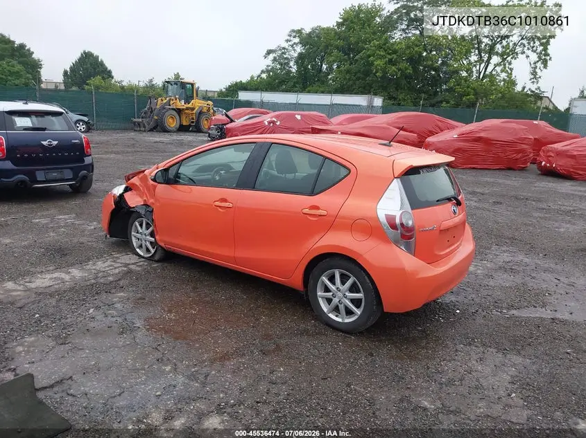 2012 Toyota Prius C Three VIN: JTDKDTB36C1010861 Lot: 45536474