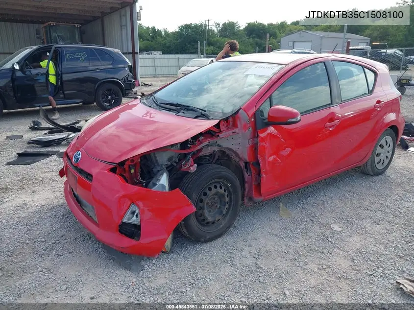 2012 Toyota Prius C One VIN: JTDKDTB35C1508100 Lot: 45543551