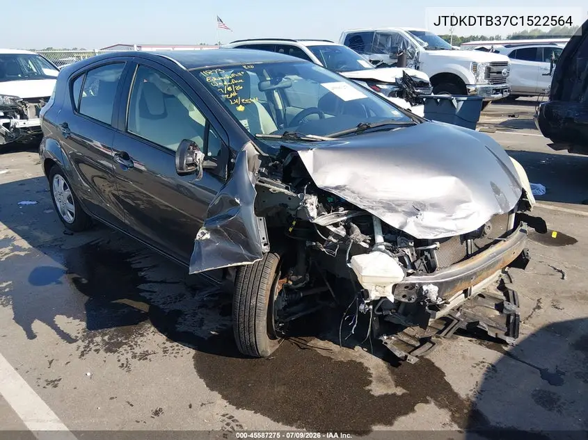 2012 Toyota Prius C Four/One/Three/Two VIN: JTDKDTB37C1522564 Lot: 45587275