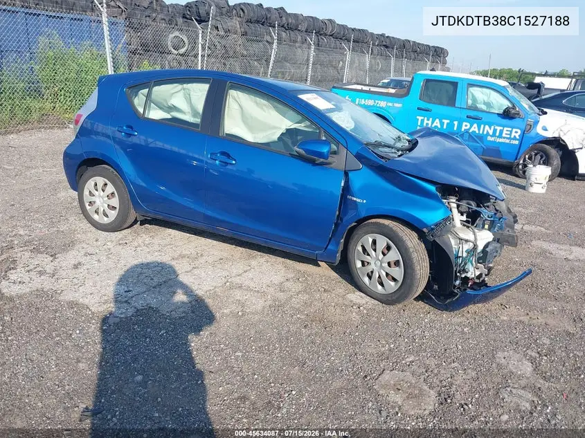 2012 Toyota Prius C Two VIN: JTDKDTB38C1527188 Lot: 45634087