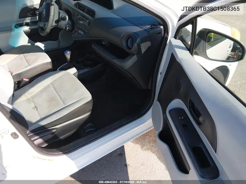 2012 Toyota Prius C One VIN: JTDKDTB38C1508365 Lot: 45642302