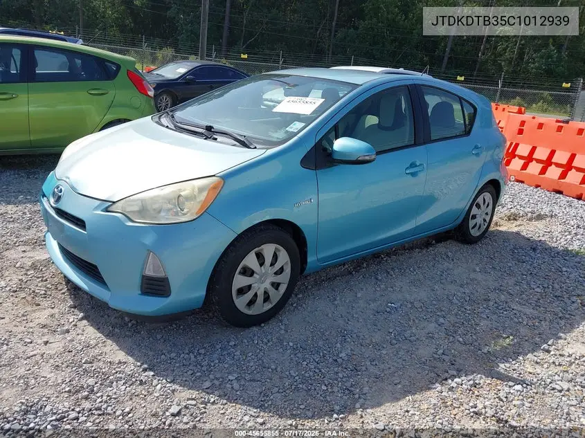 2012 Toyota Prius C One VIN: JTDKDTB35C1012939 Lot: 45655855