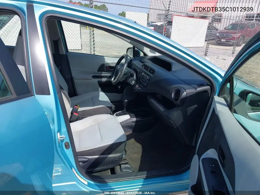 2012 Toyota Prius C One VIN: JTDKDTB35C1012939 Lot: 45655855