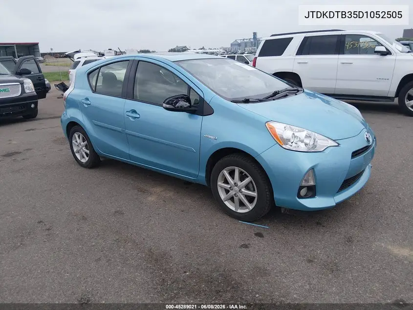 2013 Toyota Prius C Four VIN: JTDKDTB35D1052505 Lot: 45289021