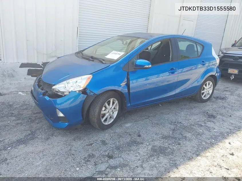 2013 Toyota Prius C Three VIN: JTDKDTB33D1555580 Lot: 45305706
