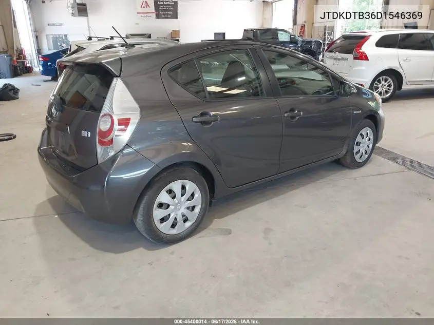 2013 Toyota Prius C Two VIN: JTDKDTB36D1546369 Lot: 45400014