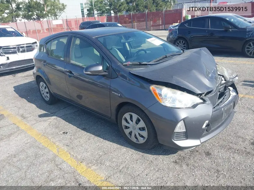 2013 Toyota Prius C One VIN: JTDKDTB35D1539915 Lot: 45402901
