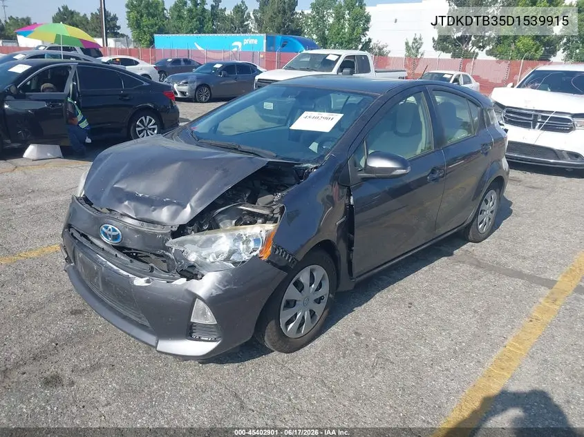 2013 Toyota Prius C One VIN: JTDKDTB35D1539915 Lot: 45402901