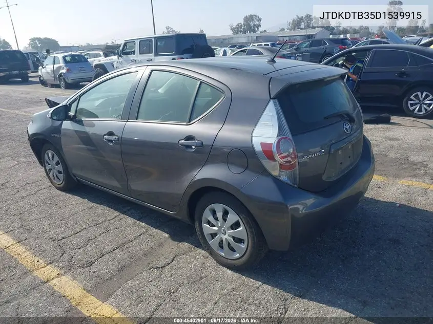 2013 Toyota Prius C One VIN: JTDKDTB35D1539915 Lot: 45402901