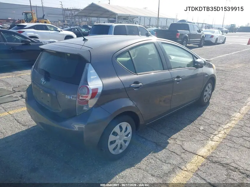 2013 Toyota Prius C One VIN: JTDKDTB35D1539915 Lot: 45402901