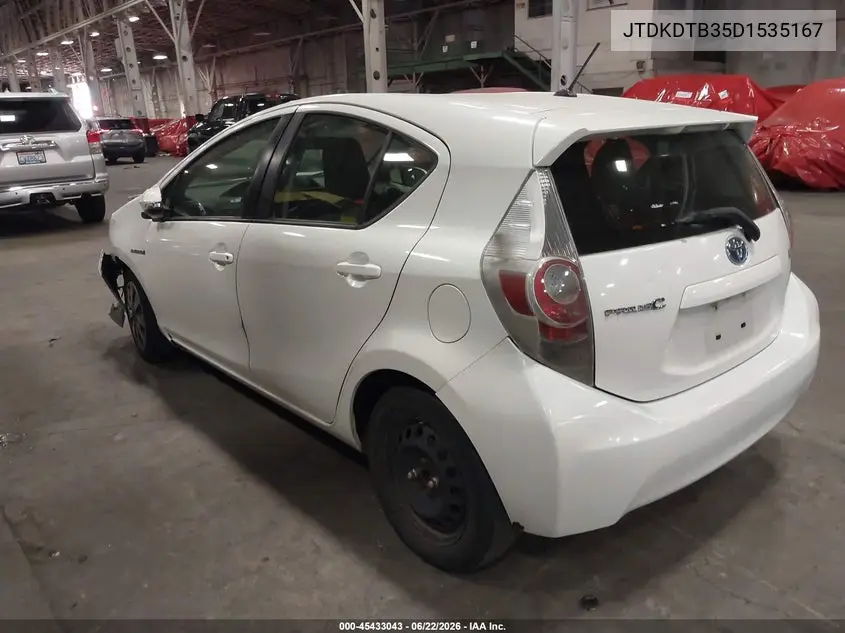 2013 Toyota Prius C One VIN: JTDKDTB35D1535167 Lot: 45433043
