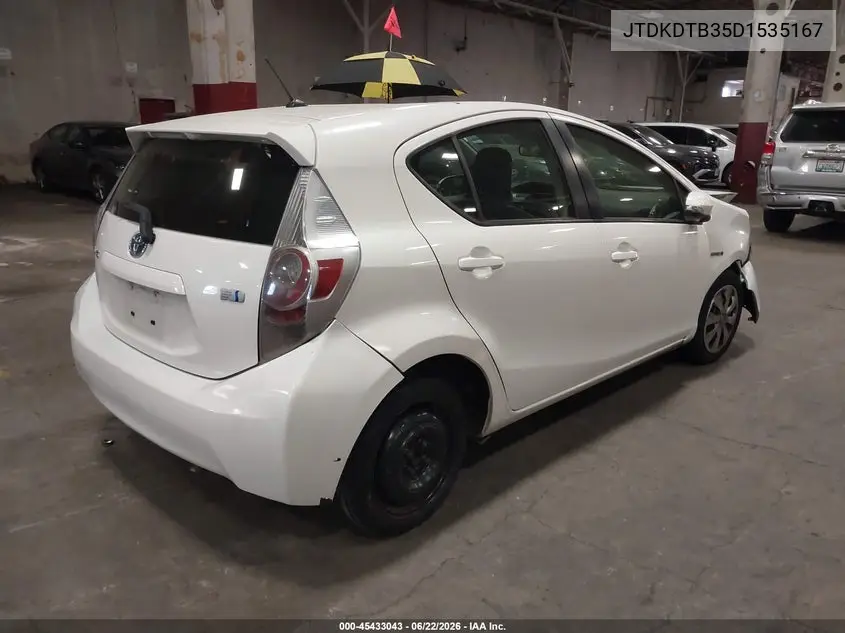 2013 Toyota Prius C One VIN: JTDKDTB35D1535167 Lot: 45433043