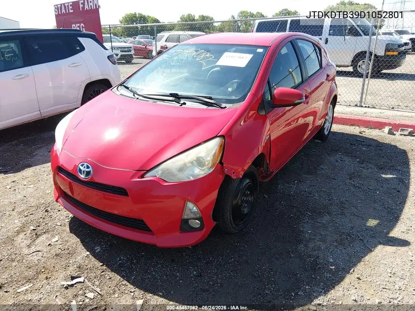 2013 Toyota Prius C Four VIN: JTDKDTB39D1052801 Lot: 45457082