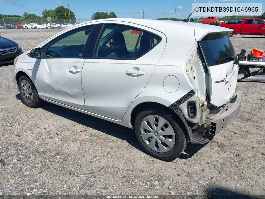 2013 Toyota Prius C One VIN: JTDKDTB39D1046965 Lot: 45459127