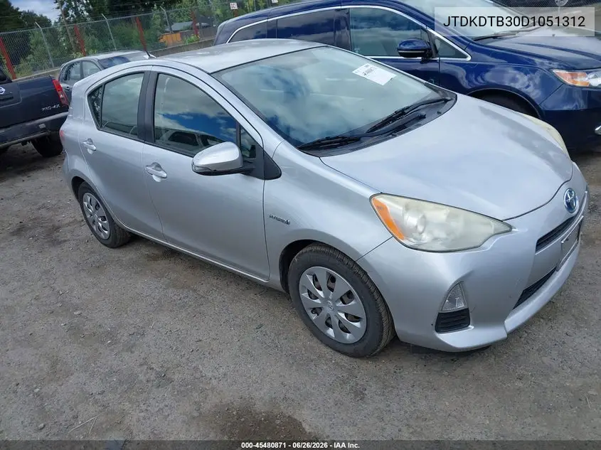 2013 Toyota Prius C Two VIN: JTDKDTB30D1051312 Lot: 45480871