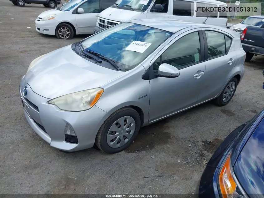 2013 Toyota Prius C Two VIN: JTDKDTB30D1051312 Lot: 45480871