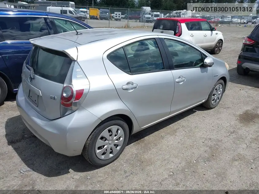 2013 Toyota Prius C Two VIN: JTDKDTB30D1051312 Lot: 45480871