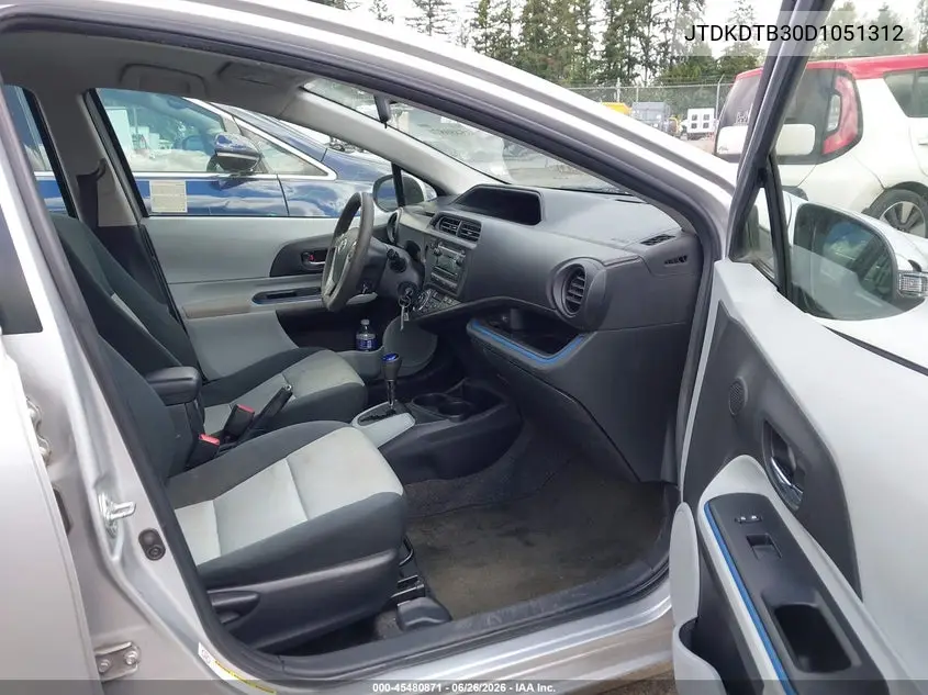 2013 Toyota Prius C Two VIN: JTDKDTB30D1051312 Lot: 45480871