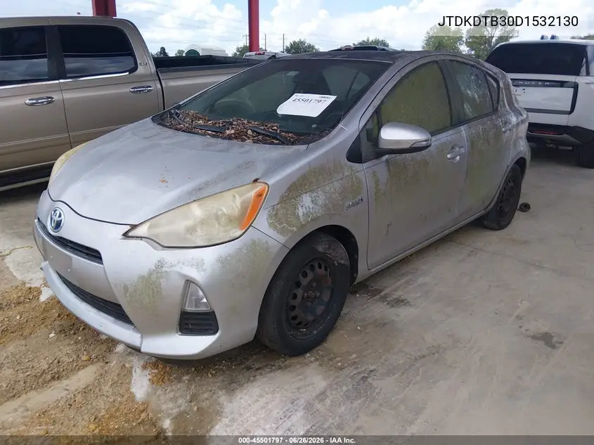 2013 Toyota Prius C Two VIN: JTDKDTB30D1532130 Lot: 45501797