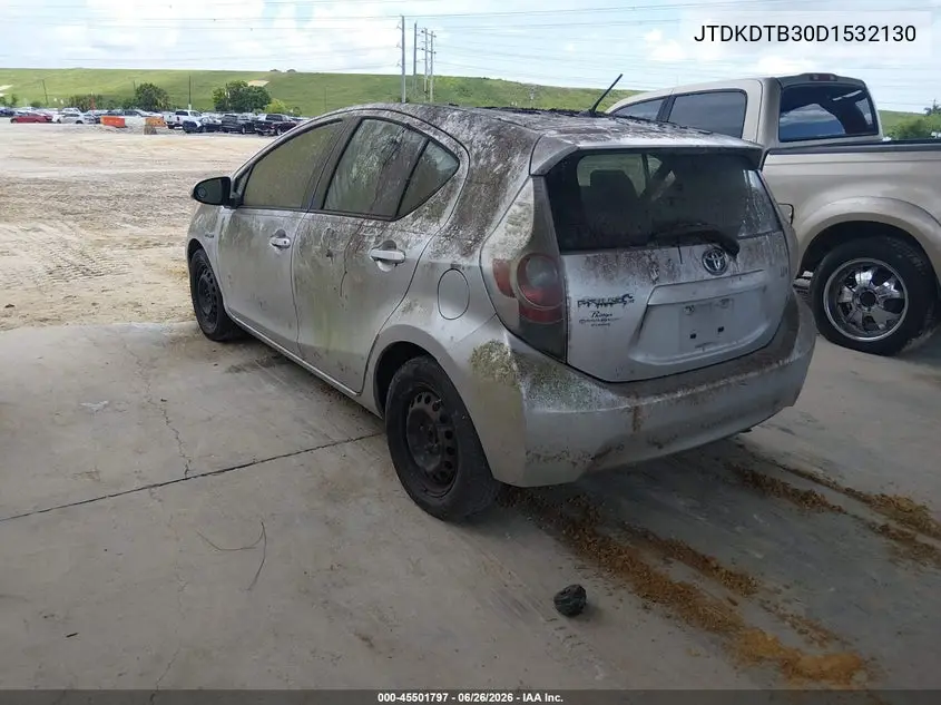 2013 Toyota Prius C Two VIN: JTDKDTB30D1532130 Lot: 45501797