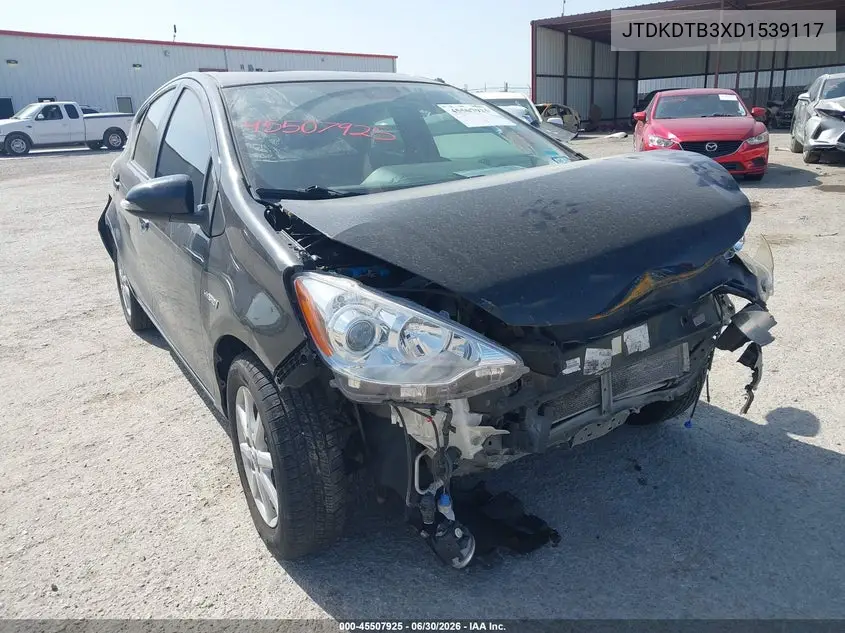 2013 Toyota Prius C Four VIN: JTDKDTB3XD1539117 Lot: 45507925