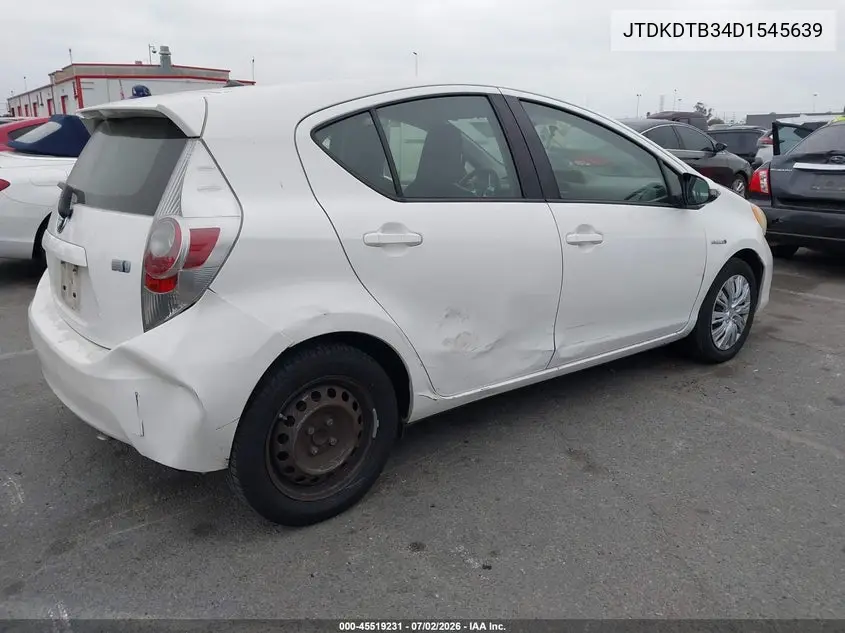 2013 Toyota Prius C One VIN: JTDKDTB34D1545639 Lot: 45519231