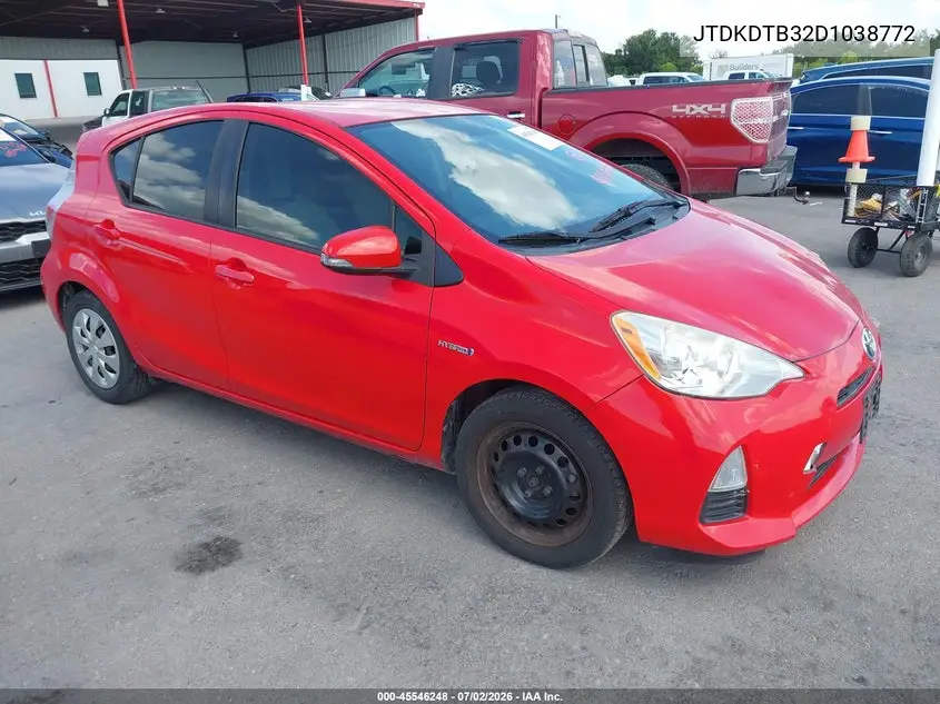 2013 Toyota Prius C One VIN: JTDKDTB32D1038772 Lot: 45546248