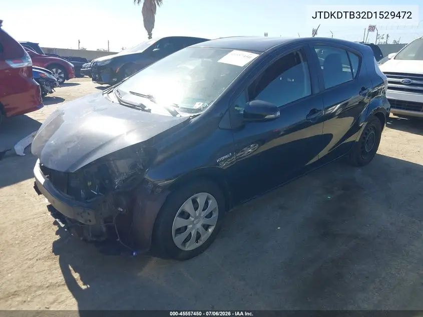 2013 Toyota Prius C Three VIN: JTDKDTB32D1529472 Lot: 45557450