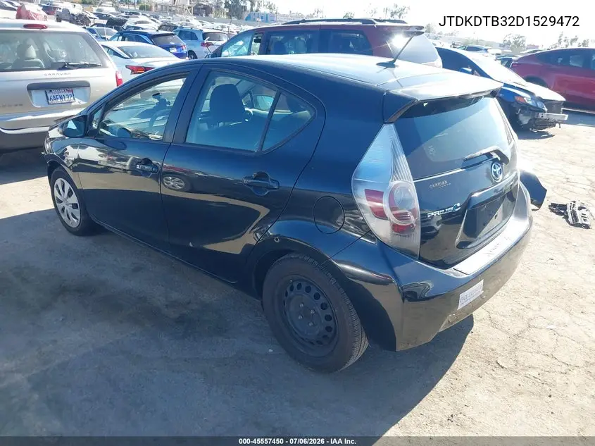2013 Toyota Prius C Three VIN: JTDKDTB32D1529472 Lot: 45557450