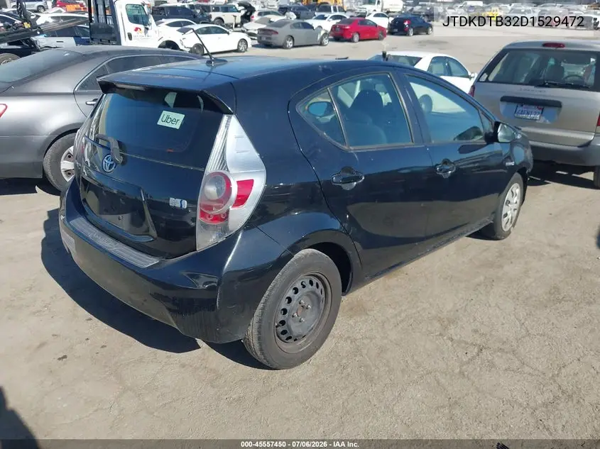 2013 Toyota Prius C Three VIN: JTDKDTB32D1529472 Lot: 45557450