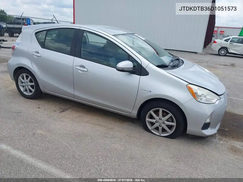 2013 Toyota Prius C Three VIN: JTDKDTB36D1051573 Lot: 45564938