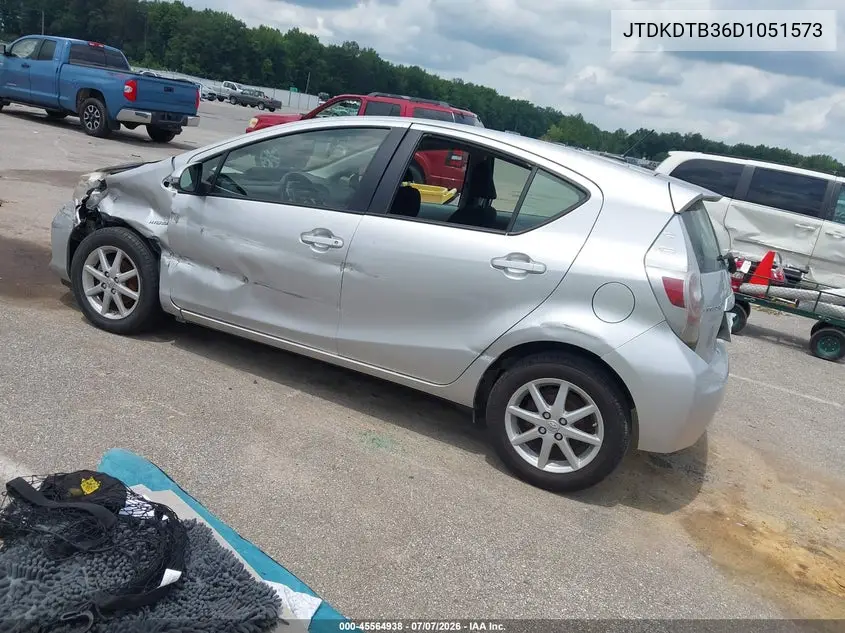 2013 Toyota Prius C Three VIN: JTDKDTB36D1051573 Lot: 45564938