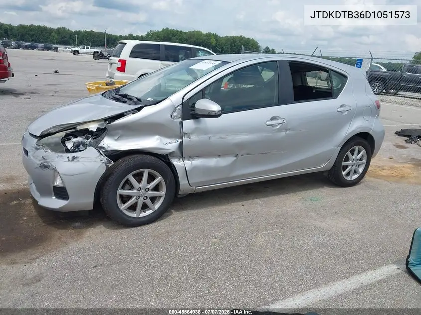 2013 Toyota Prius C Three VIN: JTDKDTB36D1051573 Lot: 45564938